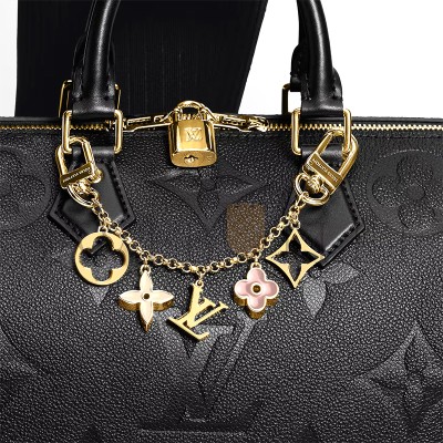 LOUIS VUITTON FLEUR DE MONOGRAM BAG CHARM CHAIN M01413